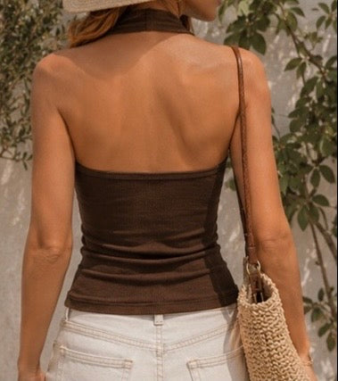 Ribbed Halter Tank