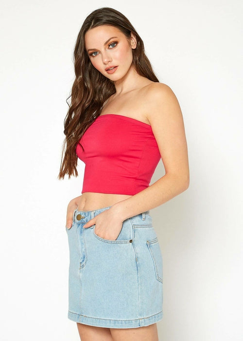 Women's Off Shoulder Cropped Tube Top