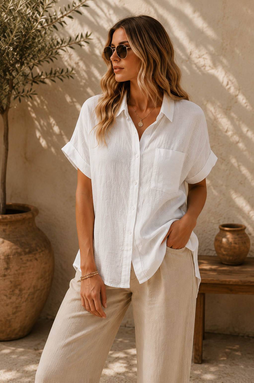 Stella Linen Blouse
