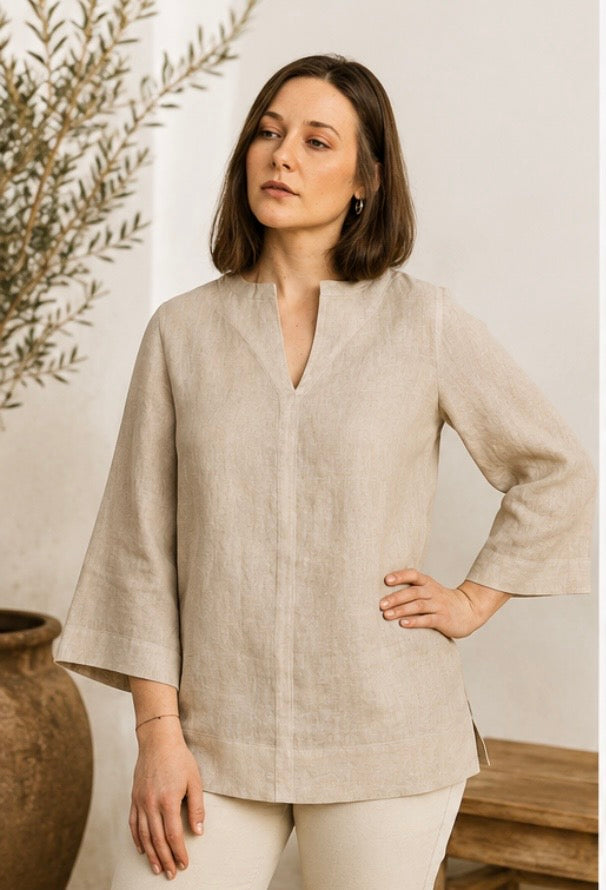 Oversized Gene Linen Blouse