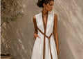 Coastal Sands Trim Midi Dress