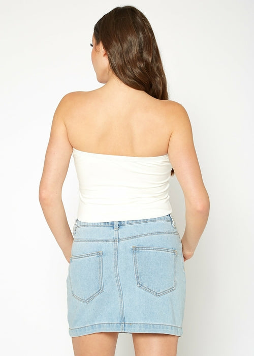 Women's Off Shoulder Cropped Tube Top